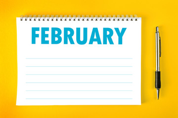February Calendar Blank Page