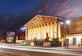 Fototapeta premium Assemblee Nationale (Palais Bourbon) - the French Parliament, Pa