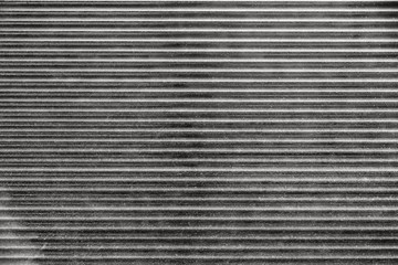 monochrome fragment of metal blinds