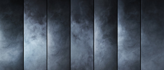 Smoke texture collection. Different shapes of a gas.