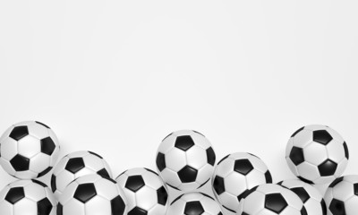 Soccer Balls on the white Background © Sondem