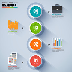 Infographics vector design template