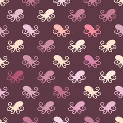 seamless background with sea food and products