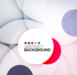 Colorful circles modern abstract composition