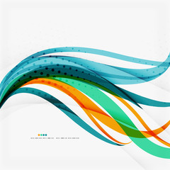 Modern blue and orange color shape composition