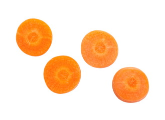 Fresh and sweet carrot isolated on white background