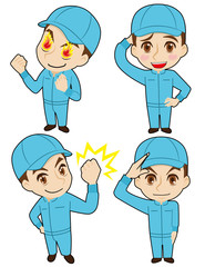 帽子の作業者チラシ用カット(酪農イメージ)