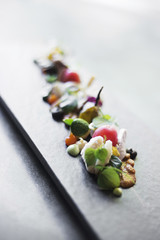 grilled mixed vegetable salad with white cheese