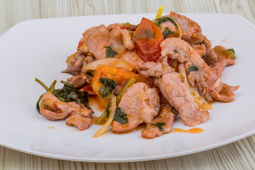 Pork and pineapple salad