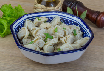 Boiled russian dumplings