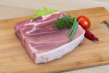 Raw pork meat