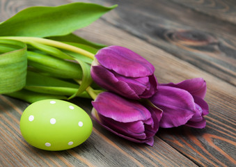 Tulips and easter egg