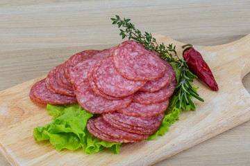 Sliced salami