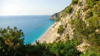 Fototapeta na wymiar Egremni Beach, Lefkada Island, Ionion Sea, Greece