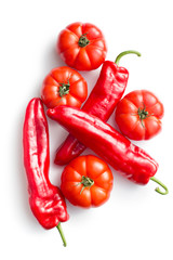 red tomatoes and peppers