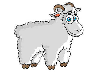 Cartoon farm sheep character