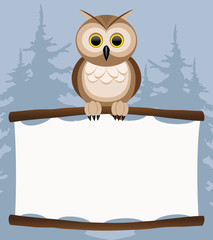 Vector illustration. Owl.