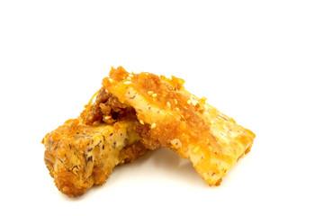 Sweet potato on a white background