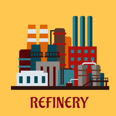 Flat industrial refinery