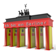 Obraz premium Porta di Brandeburgo 3D 