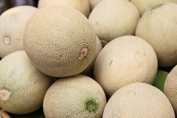 pile of cantaloupe fruit