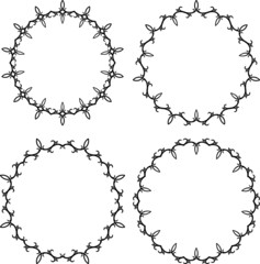 Set of 4 round frames.