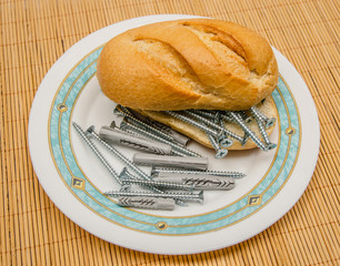 Screw and dowel sandwich