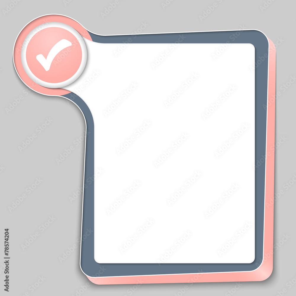 Poster abstract box for any text and check box