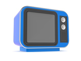 Old retro tv 3d