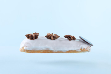 exquisite cream dessert eclair