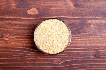 raw lentils on board diet food