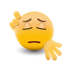 Yellow emoticon cartoon character eps 10 vector