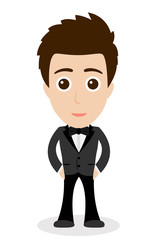 wedding cartoon character eps 10 vector illustration