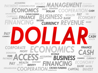 DOLLAR word cloud, business concept
