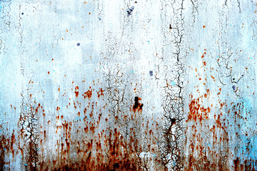 rusty metal old and shabby with old paint on it