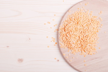 raw lentils on board diet food