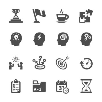 business productivity icon set, vector eps10
