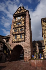 Clock tower in Riquewihr