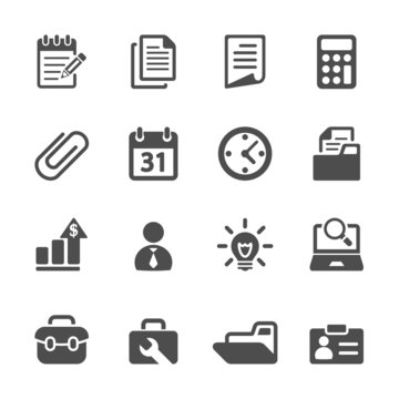 business and office icon set, vector eps10