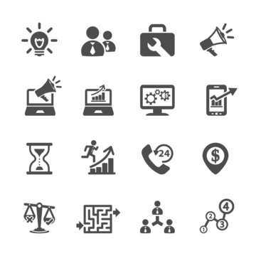 business and management icon set 8, vector eps10