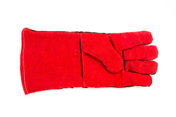 Heavy-duty red glove