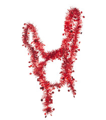 Christmas red tinsel