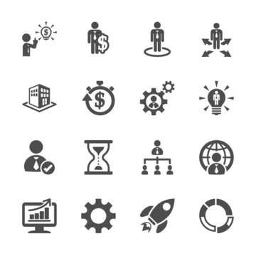 business and management icon set 4, vector eps10