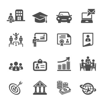 business career life cycle icon set, vector eps10