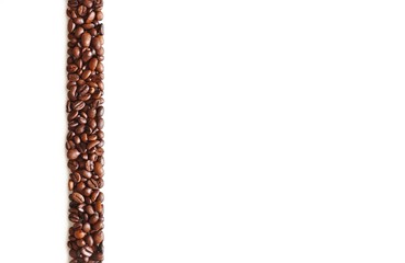 Vorlage: kaffebohnen streifen links, für präsentation und druck