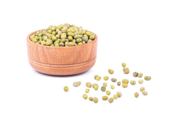 Green lentils in a bowl