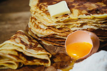 Russian traditional pancakes - blini