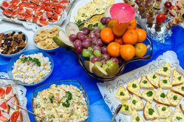 Catering food at a party