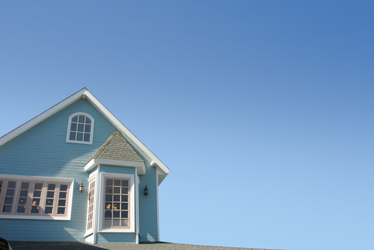 House And Blue Clear Sky Background