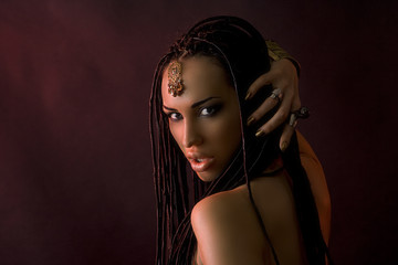 Fashion Beauty and stylish hair. Make-up. Beautiful Sexy Woman W